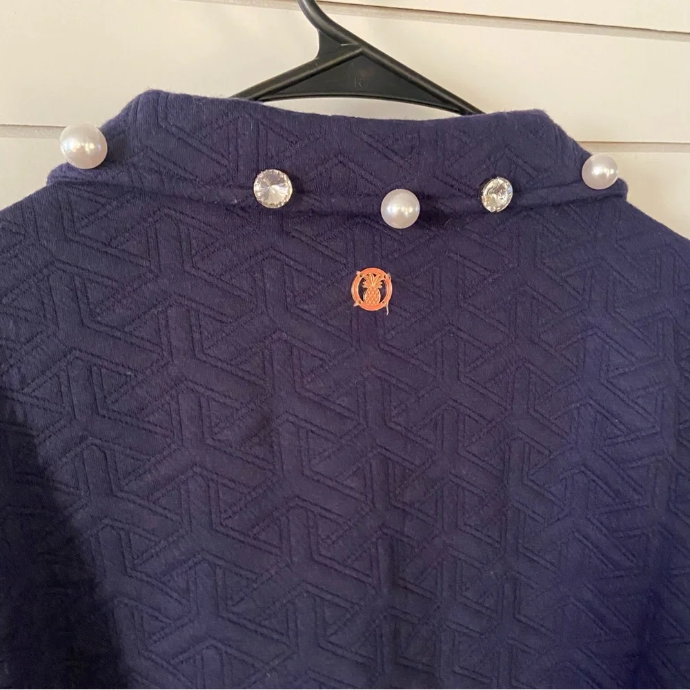 Simply Southern Winter Jewelled Quilted Top New with Tags Blue - Picture 6 of 6
